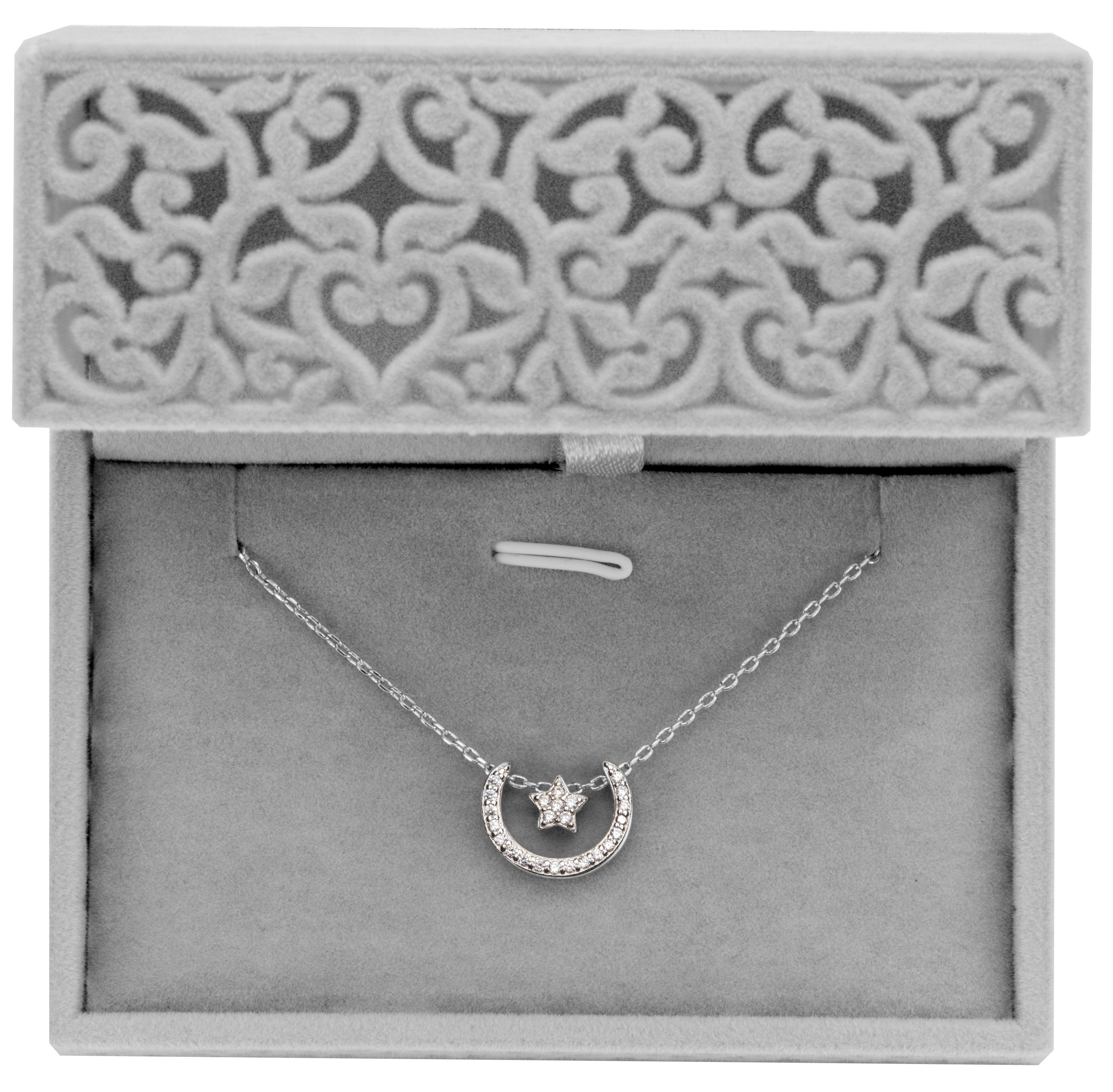 Hollow Velvet Jewelry Necklace Box Chain Pendant Display Organizer Gift