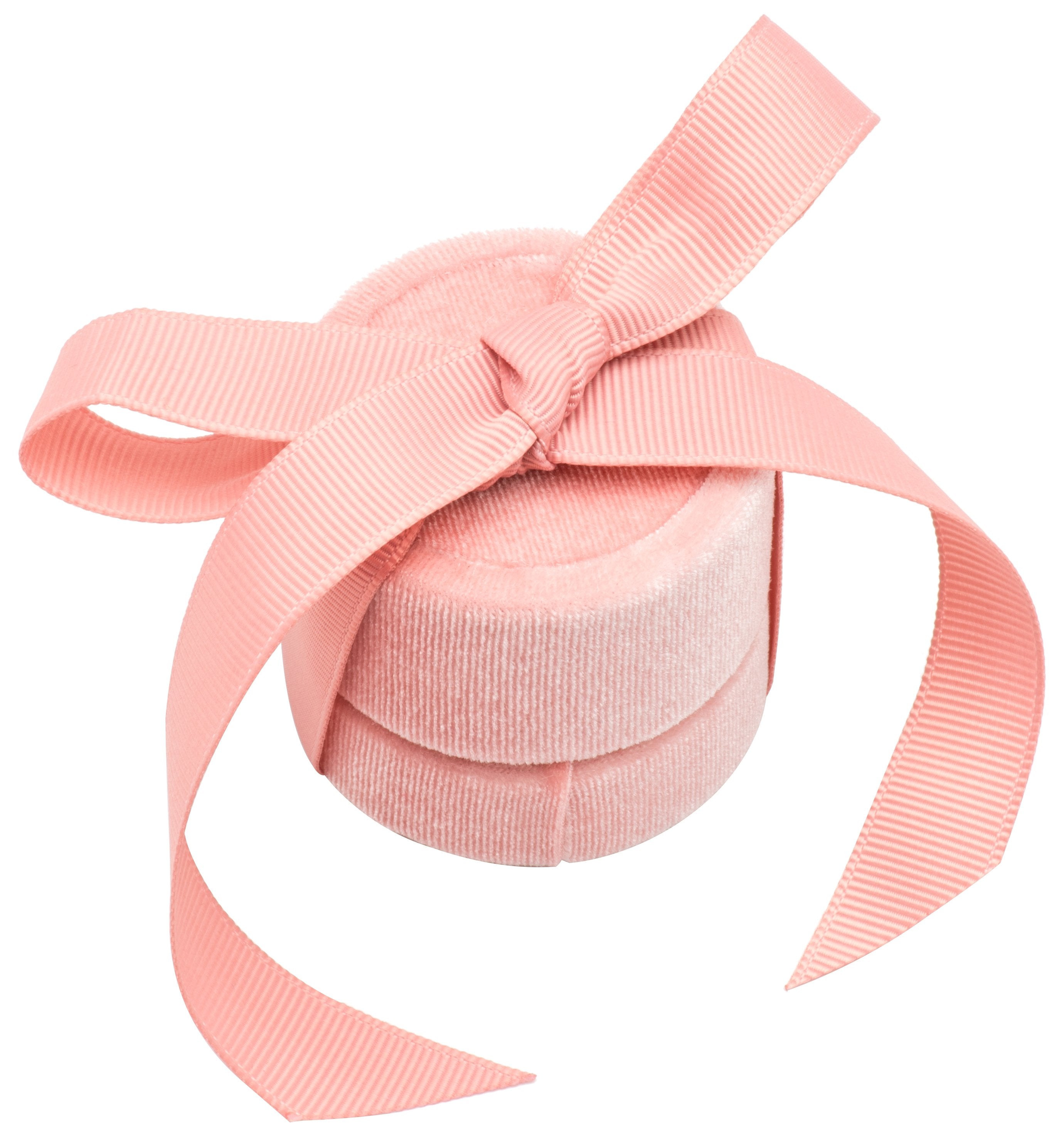 Small Premium Velvet Round Ring Box Case for Wedding Ceremony Engagement Proposal