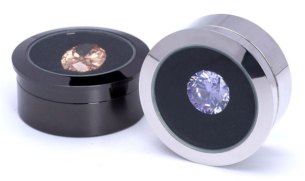 Mini Diameter 1.3 inch Loose Diamond or Gemstone Display Case